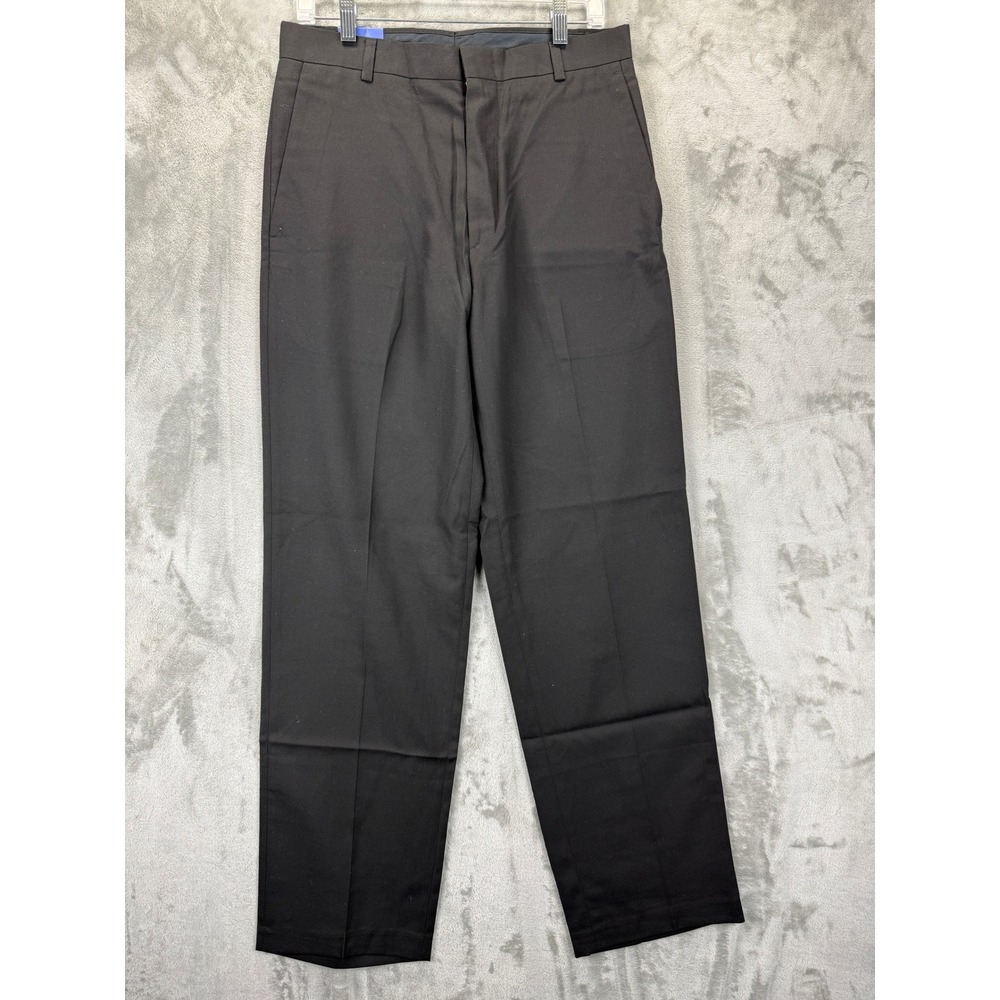 Kenneth Cole Reaction Mens Black Dress Pants 31x32 Flat Front CTKCR28 NWT‎